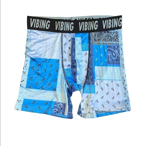 Brooklyn cloth Light Blue Bandana Mix Print boxer briefs - Picture 1 of 11